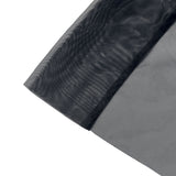 5ftx14ft Premium Black Chiffon Curtain Panel, Backdrop Ceiling Drapery With Rod Pocket