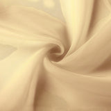 5ftx14ft Premium Champagne Chiffon Curtain Panel, Backdrop Ceiling Drapery With Rod Pocket#whtbkgd