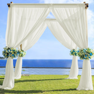 Elegant Ivory Chiffon Curtain Panel for a Touch of Grace