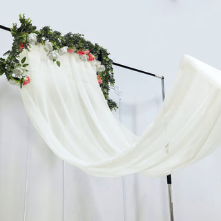 Create a Dreamy Atmosphere with Ivory Chiffon Ceiling Drapery