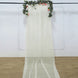 5ftx14ft Premium Ivory Chiffon Curtain Panel, Backdrop Ceiling Drapery With Rod Pocket