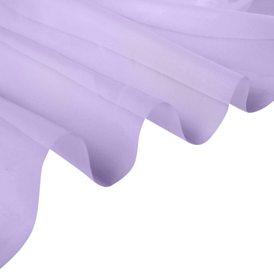 5ftx14ft Premium Lavender Lilac Chiffon Curtain Panel