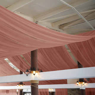 Enhance Your Décor with the Terracotta (Rust) Chiffon Curtain Panel