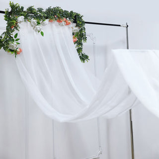 Transform Your Space with the White Chiffon Curtain Panel