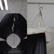 10ftx30ft Black Sheer Ceiling Drape Curtain Panels Fire Retardant Fabric