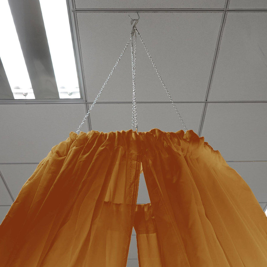 10ftx30ft Gold Sheer Ceiling Drape Curtain Panels Fire Retardant Fabric