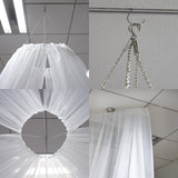 10ftx30ft White Sheer Ceiling Drape Curtain Panels Fire Retardant Fabric