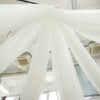 10ftx40ft Ivory Sheer Ceiling Drape Curtain Panels Fire Retardant Fabric#whtbkgd