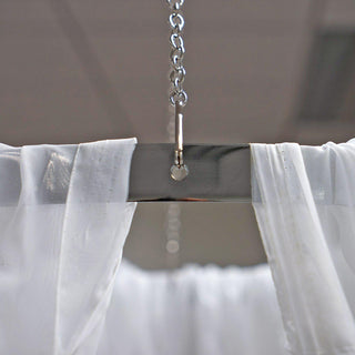 Elegant White Sheer Ceiling Drape Curtain Panels for Stunning Event Décor