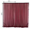 Burgundy Fire Retardant Sheer Organza Premium Curtain Panel Backdrops With Rod Pockets - 10ftx10ft