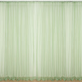 Sage Green Fire Retardant Sheer Organza Premium Curtain Panel Backdrops With Rod Pockets - 10ftx10ft