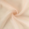 Nude Fire Retardant Sheer Organza Premium Curtain Panel Backdrops With Rod Pockets - 10ftx10ft