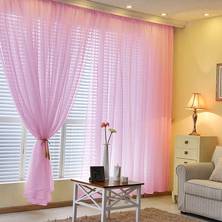Add Elegance to Your Event with Pink Flame Resistant Sheer Curtain Panels