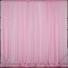 Pink Fire Retardant Sheer Organza Premium Curtain Panel Backdrops With Rod Pockets#whtbkgd