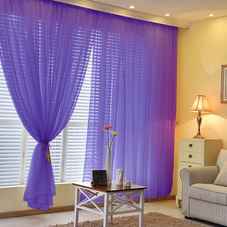 Purple Sheer Curtain Panels for Elegant Event Décor