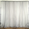 Silver Fire Retardant Sheer Organza Premium Curtain Panel Backdrops With Rod Pockets - 10ftx10ft
