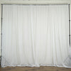 White Fire Retardant Sheer Organza Premium Curtain Panel Backdrops With Rod Pockets - 10ftx10ft