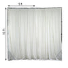 White Fire Retardant Sheer Organza Premium Curtain Panel Backdrops With Rod Pockets - 10ftx10ft