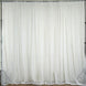 White Fire Retardant Sheer Organza Premium Curtain Panel Backdrops With Rod Pockets#whtbkgd