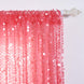2 Pack | Coral Big Payette Sequin Curtains With Rod Pocket Window Treatment Panels - 52x84inch