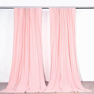 Elegant Blush Scuba Polyester Curtain Panel for Stunning Backdrops
