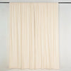 Beige Fire Retardant Polyester Curtain Panel Backdrops With Rod Pockets - 10ftx10ft