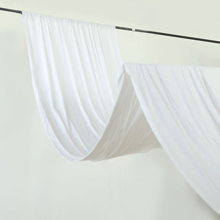 Create a Luxurious Atmosphere with White Scuba Polyester Ceiling Drape