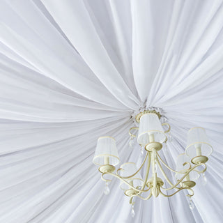 Elevate Your Event Decor with the White Scuba Polyester Ceiling Drape