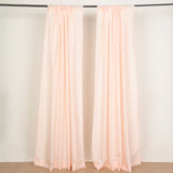 Blush / Rose Gold Polyester Photography Backdrop Curtains, Drapery Panels With Rod Pockets, 10ftx8ft