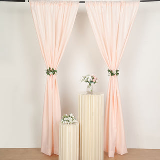 Bring Your Event Decor to Life with Blush Polyester Curtain Panels