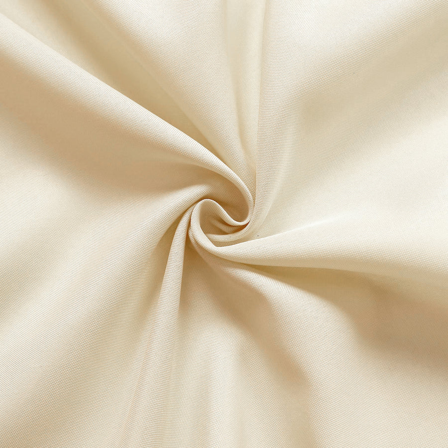 2 Pack Beige Polyester Event Curtain Drapes, 10ftx8ft Backdrop Event Panels With Rod Pockets#whtbkgd