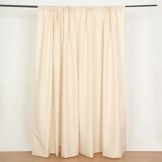 Enhance Your Event with Beige Polyester Curtain Panels