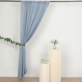 2 Pack Dusty Blue Polyester Event Curtain Drapes, 10ftx8ft Backdrop Event Panels With Rod Pockets