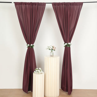 Enhance Your Event Decor with Burgundy Polyester Drapery Panels