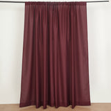 2 Pack Burgundy Polyester Event Curtain Drapes, 10ftx8ft Backdrop Event Panels With Rod Pockets