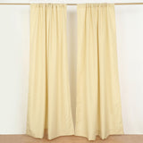 2 Pack Champagne Polyester Event Curtain Drapes, 10ftx8ft Backdrop Event Panels With Rod Pockets
