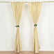 2 Pack Champagne Polyester Event Curtain Drapes, 10ftx8ft Backdrop Event Panels With Rod Pockets