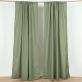 2 Pack | Eucalyptus Sage Green Polyester Photography Backdrop Curtains