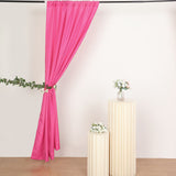 2 Pack Fuchsia Polyester Event Curtain Drapes, 10ftx8ft Backdrop Event Panels With Rod Pockets