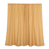 2 Pack | 10ftx8ft Gold Polyester Photography Backdrop Curtains