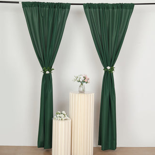 Create a Captivating Event with Hunter Emerald Green Polyester Curtain Panels