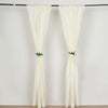 Ivory Polyester Photography Backdrop Curtains, Drapery Panels With Rod Pockets, 10ftx8ft - 130 GSM