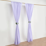2 Pack | 10ftx8ft Lavender Lilac Polyester Drapery Panels With Rod Pockets