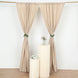 2 Pack Nude Polyester Event Curtain Drapes, 10ftx8ft Backdrop Event Panels With Rod Pockets 130 GSM