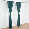 2 Pack | Peacock Teal Polyester Photography Backdrop Curtains