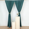 2 Pack | Peacock Teal Polyester Photography Backdrop Curtains