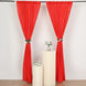 2 Pack Red Polyester Event Curtain Drapes, 10ftx8ft Backdrop Event Panels With Rod Pockets 130 GSM
