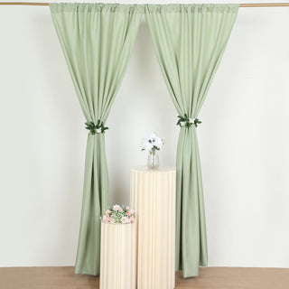 Versatile and Stylish Sage Green Polyester Drapery Panels