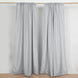 2 Pack Silver Polyester Event Curtain Drapes, 10ftx8ft Backdrop Event Panels With Rod Pockets