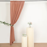 2 Pack Terracotta (Rust) Polyester Photography Backdrop Curtains